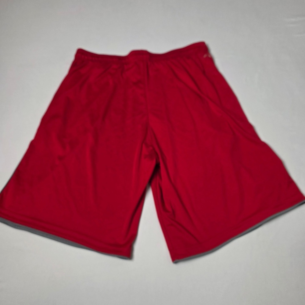 Adidas Basketball Shorts Mens Large Red Climalite Athletic Gym Training Piping - Picture 9 of 12
